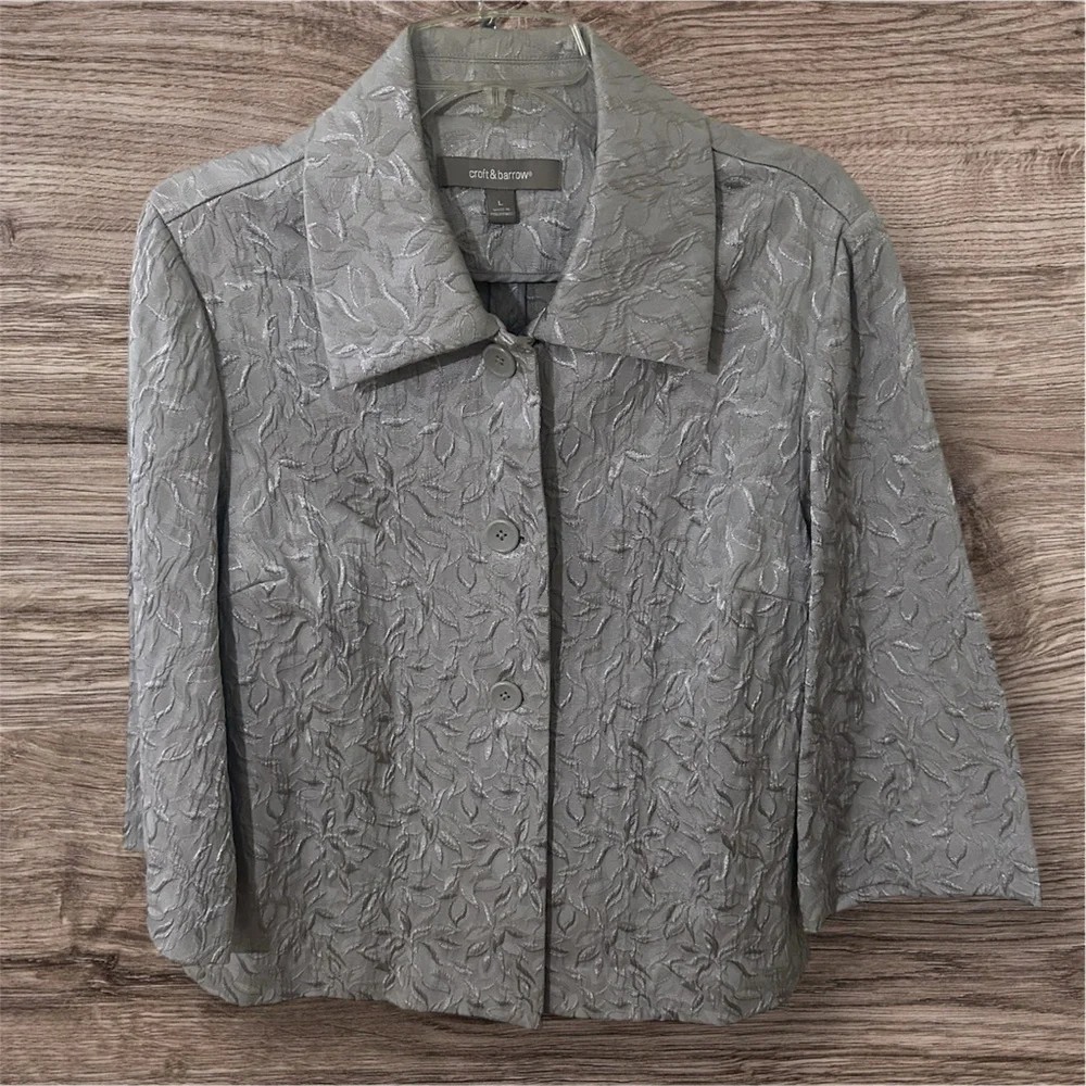 Croft & barrow women’s jacket 3/4 sleeve - Picture 2 of 4